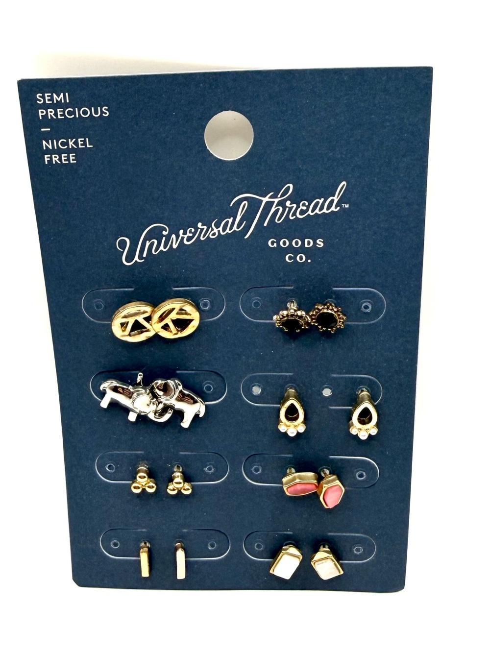 Universal Thread Women’s Gold & Silver Earring Set - 8 Pairs